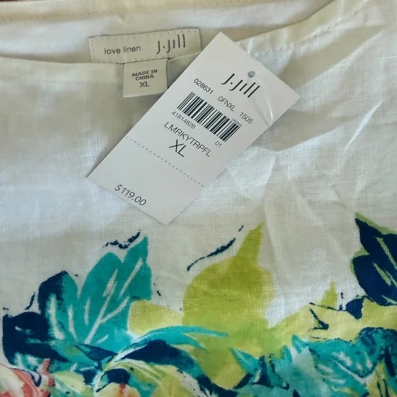 J Jill Linen Tropical Sundress NWT - Picture 4 of 6